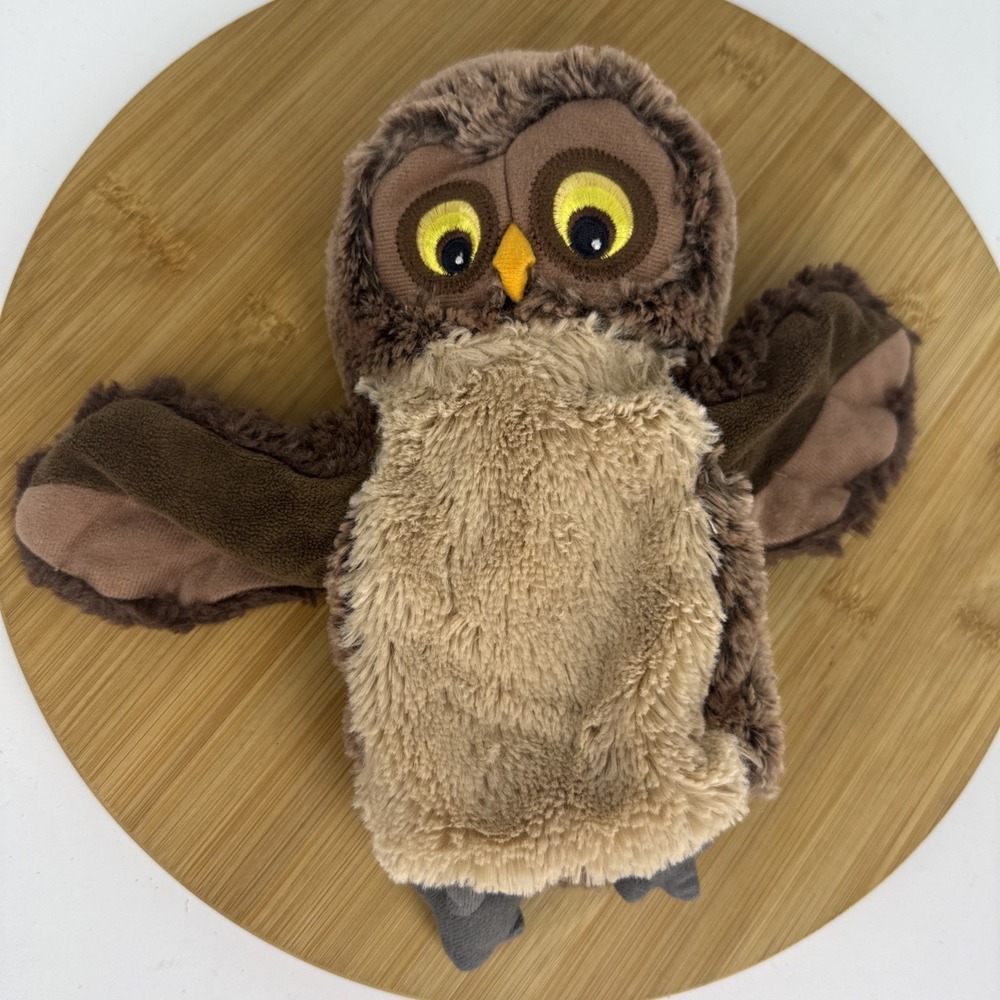 Ikea Brown Owl Plush Hand Puppet Vandring Uggla Pretend Play Show Toy 10"